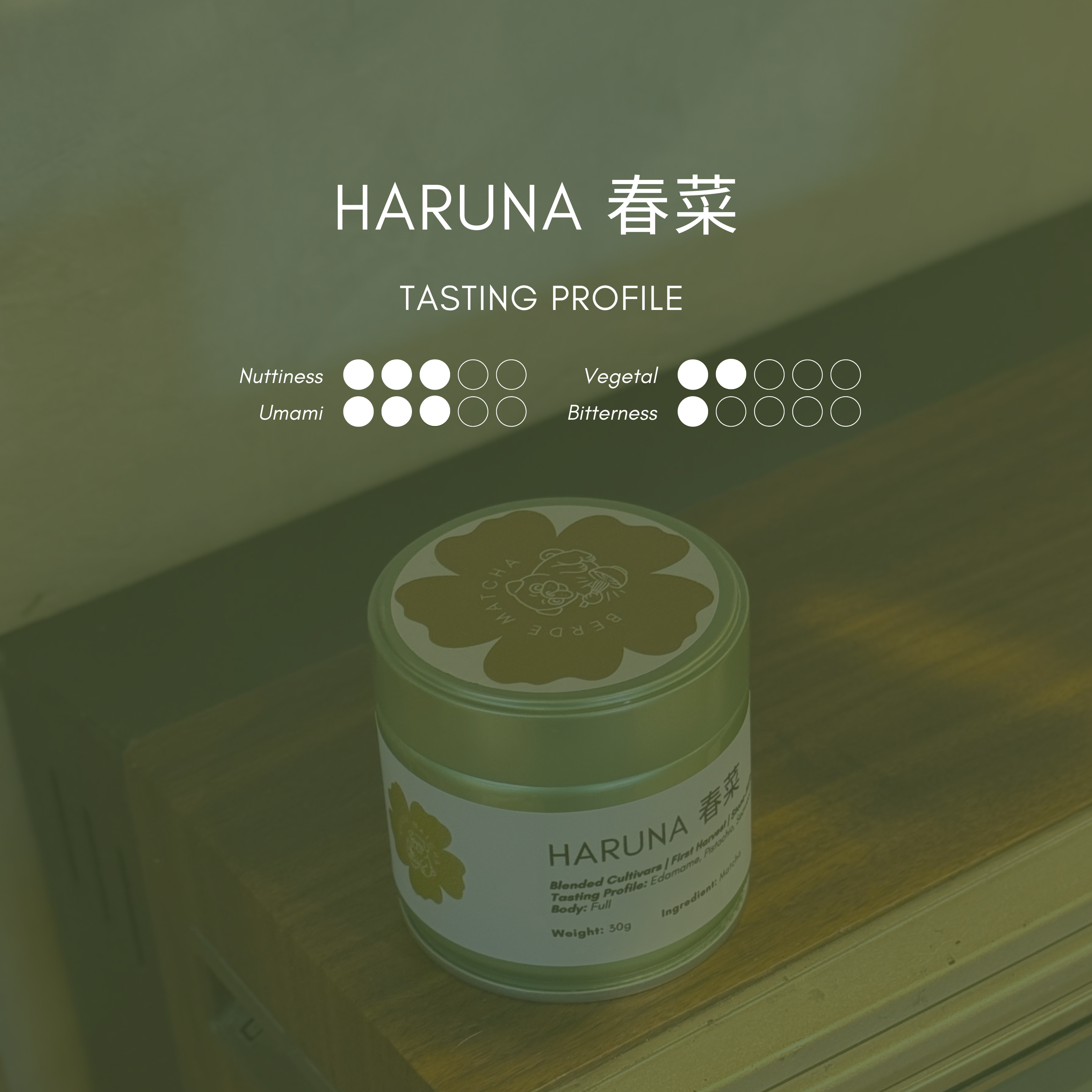 HARUNA (High-grade First Harvest Matcha Powder) - 50 grams